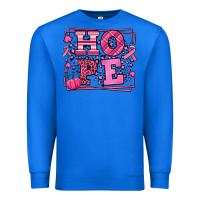 True Royal Hope Breast Cancer Awareness Fall Premium Sweatshirt - LillyAllenDesigns