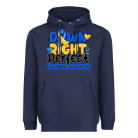 Navy down right perfect down syndrome awareness Heavyweight Hoodie - CowhideDigitalArt