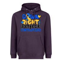 Plum down right perfect down syndrome awareness Heavyweight Hoodie - CowhideDigitalArt