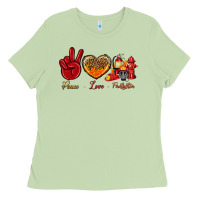 Matcha peace love firefighter Ladies Tee - NancyCooperArtShop