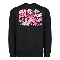 Black survivor breast cancer Heavyweight Sweatshirt - CowGirlArtShop