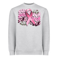 Heather Grey survivor breast cancer Heavyweight Sweatshirt - CowGirlArtShop