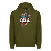 Army Green Back the blue Premium Hoodie - FaDigitalArtStudio