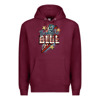 Burgundy Back the blue Premium Hoodie - FaDigitalArtStudio