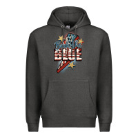Charcoal Heather Back the blue Premium Hoodie - FaDigitalArtStudio