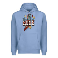 Colony Blue Back the blue Premium Hoodie - FaDigitalArtStudio