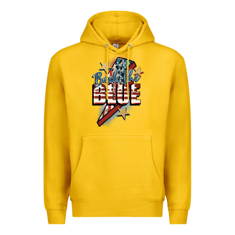 Back The Blue Premium Hoodie by FaDigitalArtStudio | Teevron