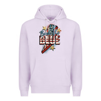 Lilac Back the blue Premium Hoodie - FaDigitalArtStudio