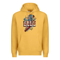 Mustard Back the blue Premium Hoodie - FaDigitalArtStudio