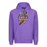 Purple Back the blue Premium Hoodie - FaDigitalArtStudio