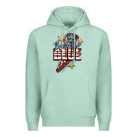 Seafoam Back the blue Premium Hoodie - FaDigitalArtStudio