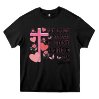 Black we love because he first loved us Heavy Core Tee - MaliasSmallBusiness