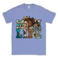 Colony Blue western momlife skull with bandana Classic Tee - Jasminsmagicworld