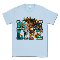 Dusty Blue western momlife skull with bandana Classic Tee - Jasminsmagicworld