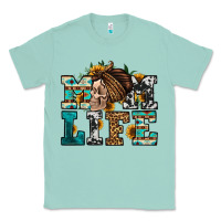 Seafoam western momlife skull with bandana Classic Tee - Jasminsmagicworld