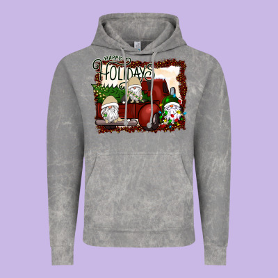 Happy Holidays Gnomes Christmas Truck Vintage Hoodie Designed By Bettercallsaul
