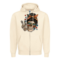 Sandshell American Mother skull Zipper Hoodie - FaDigitalArtStudio