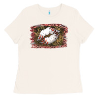 Bone Baseball Lips Ladies Tee - Jasminsmagicworld