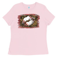 Bubblegum Pink Baseball Lips Ladies Tee - Jasminsmagicworld
