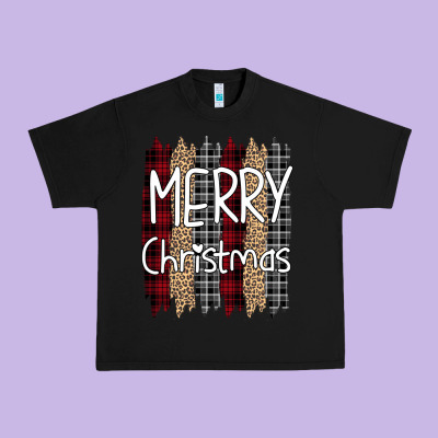 Merry Christmas Leopard Urban Heavy Tee Designed By Bettercallsaul