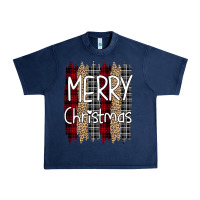 Navy Merry Christmas Leopard Urban Heavy Tee - Bettercallsaul