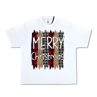 White Merry Christmas Leopard Urban Heavy Tee - Bettercallsaul