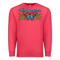 Cardinal All American Mom Butterfly Premium Sweatshirt - LillyAllenDesigns