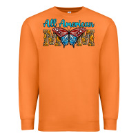 Carrot All American Mom Butterfly Premium Sweatshirt - LillyAllenDesigns