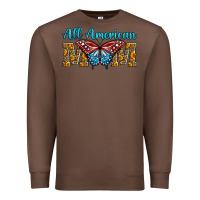 Chestnut All American Mom Butterfly Premium Sweatshirt - LillyAllenDesigns