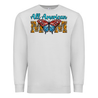 Dove Grey All American Mom Butterfly Premium Sweatshirt - LillyAllenDesigns
