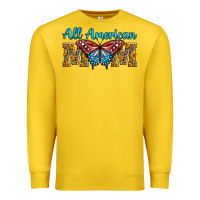 Lemon All American Mom Butterfly Premium Sweatshirt - LillyAllenDesigns