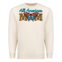 Sandshell All American Mom Butterfly Premium Sweatshirt - LillyAllenDesigns