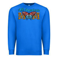 True Royal All American Mom Butterfly Premium Sweatshirt - LillyAllenDesigns