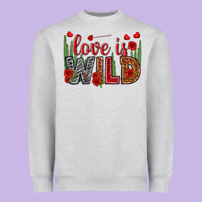 Love Is Wild Valentine's Day Heavyweight Sweatshirt Designed By Howdyjamesfarm