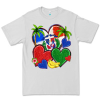 Dove Grey dominican repuclic hearts Premium Tee - NancyCooperArtShop