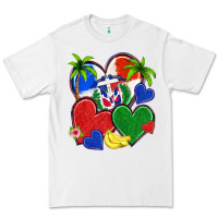White dominican repuclic hearts Premium Tee - NancyCooperArtShop