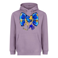 Lavender Down Syndrome Ribbon Heavyweight Hoodie - CowhideDigitalArt