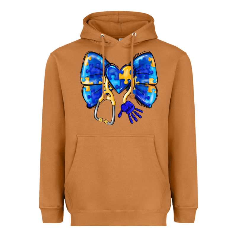 Down Syndrome Ribbon Heavyweight Hoodie by CowhideDigitalArt | Teevron