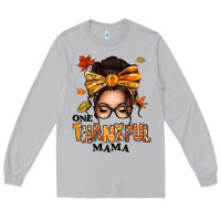 Moon Dust one thankful mama afro messy bun Long Sleeve Tee - texasbilliewilder