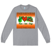 Heather Grey peace love frogs Long Sleeve Tee - Jasminsmagicworld