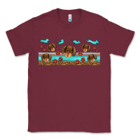 Burgundy dachshund wiener dog Classic Tee - Jasminsmagicworld
