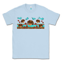 Dusty Blue dachshund wiener dog Classic Tee - Jasminsmagicworld