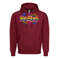 Burgundy Human pride Zipper Hoodie - FaDigitalArtStudio