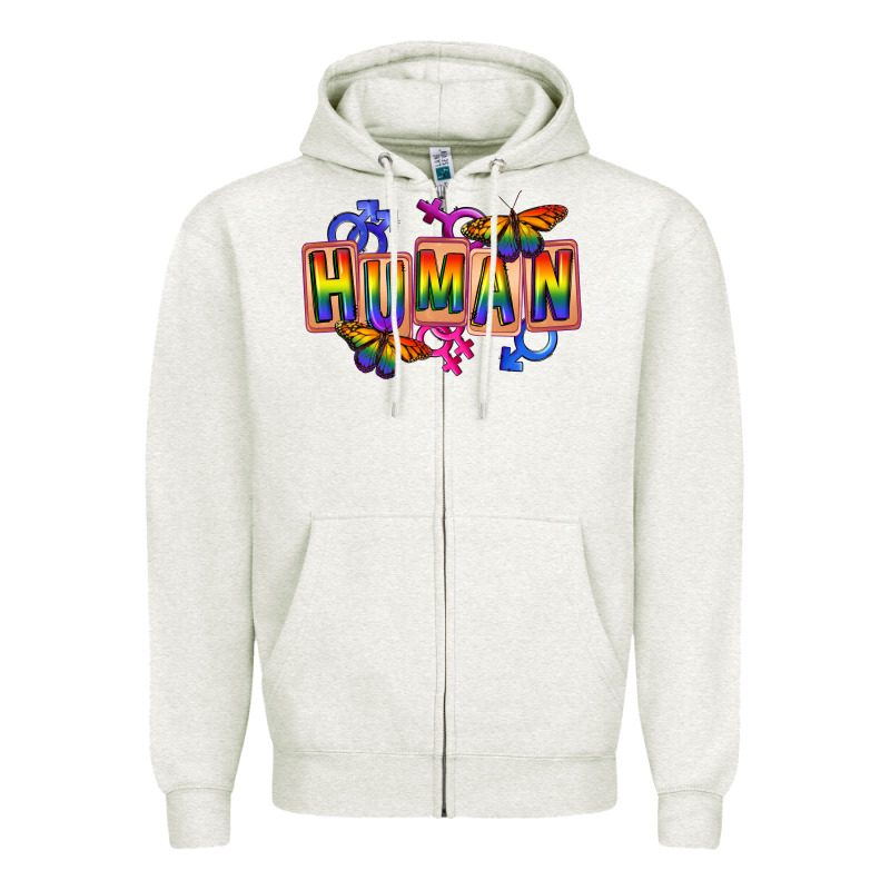 Human Pride Zipper Hoodie by FaDigitalArtStudio | Teevron