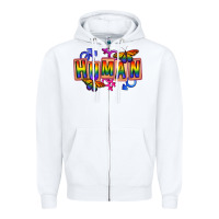 White Human pride Zipper Hoodie - FaDigitalArtStudio