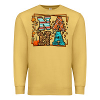 Antique Gold Fall Autumn Leopard Nana Premium Sweatshirt - LillyAllenDesigns
