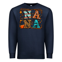 Navy Fall Autumn Leopard Nana Premium Sweatshirt - LillyAllenDesigns