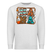 Oatmeal Heather Fall Autumn Leopard Nana Premium Sweatshirt - LillyAllenDesigns