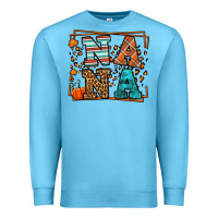 Ocean Blue Fall Autumn Leopard Nana Premium Sweatshirt - LillyAllenDesigns