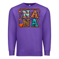 Purple Fall Autumn Leopard Nana Premium Sweatshirt - LillyAllenDesigns